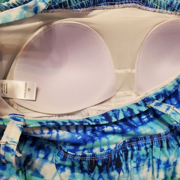 NWT FullFitAll Women's Tankini Swim Top Plus Size 16 & 18 - Picture 4 of 5